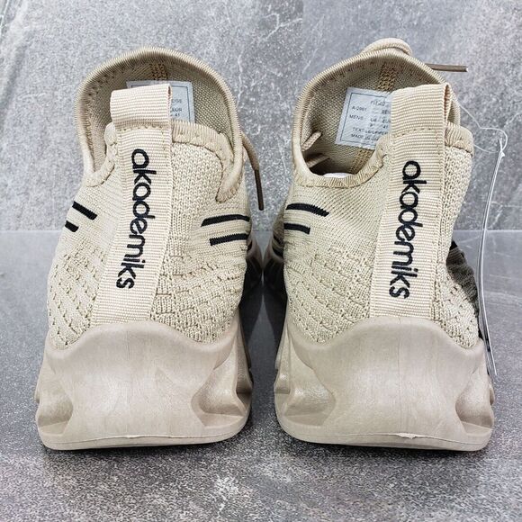 AKADEMIKS Shoes Mens 8 M Beige Fit 2.0 Knit Jogger Sneakers Trendy Stylish - Picture 5 of 13